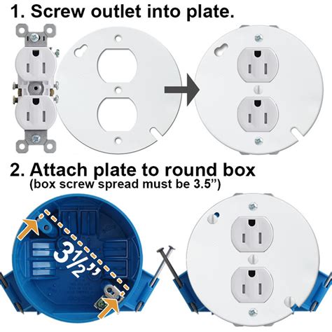 receptacle for round ceiling box